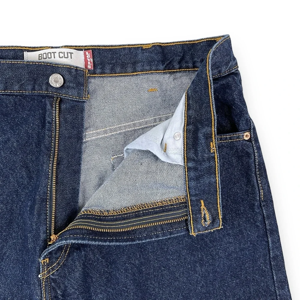Levis Jeans Men 38x32 Dark Blue 517 Bootcut Denim Vintage Cotton